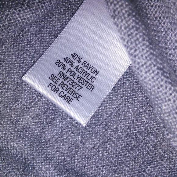 Apt 9 Womens Sweater Small Turtleneck Gray Solid Lightweight Long Sleeve Pit to - Picture 8 of 8